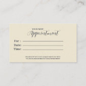 Elegant Black & Yellow Back&Front Appointkaart Afsprakenkaartje (Achterkant)