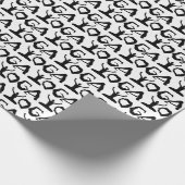 Elegant Black Yoga Silhouettes Cadeaupapier (Hoek)