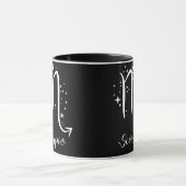 Elegant Black Zodiac sign Mok (Midden)