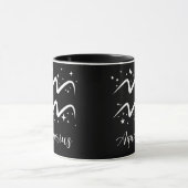 Elegant Black Zodiac sign Mok (Midden)