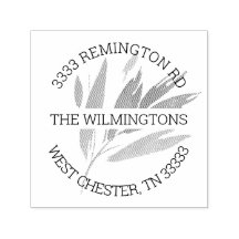 Elegant blad artistiek rond retouradres