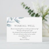 Elegant blad. Botanische bruiloft die goed wenst Informatiekaartje (Staand voorkant)