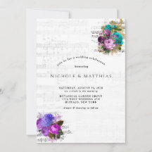 Elegant  blad Music en Floral Wedding