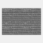 Elegant blad Muzieknoten Kraft Inpakpapier Vel (Voorkant 3)