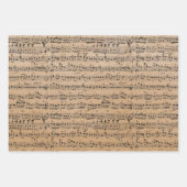 Elegant blad Muzieknoten Kraft Inpakpapier Vel (Voorkant)
