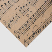 Elegant  blad Muzieknoten Kraft Tissuepapier (Detail)
