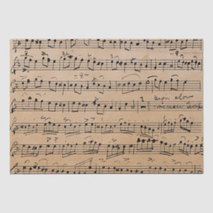 Elegant  blad Muzieknoten Kraft Tissuepapier