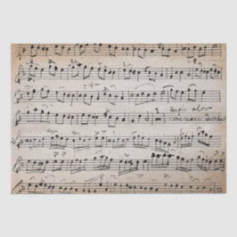 Elegant blad Muzieknoten Kraft Tissuepapier