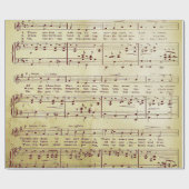 Elegant  blad Muzieknoten Love Song Cadeaupapier (Vlak)
