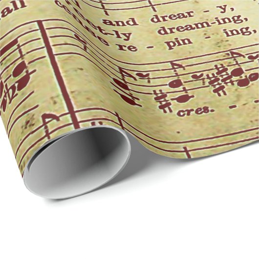 Elegant  blad Muzieknoten Love Song Cadeaupapier (Rol Hoek)