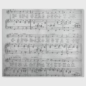 Elegant  blad Muzieknoten Love Song Cadeaupapier (Vlak)