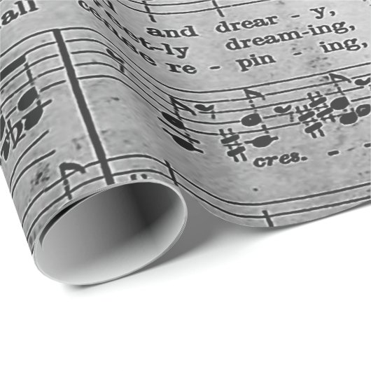 Elegant  blad Muzieknoten Love Song Cadeaupapier (Rol Hoek)