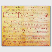 Elegant  blad Muzieknoten Love Song Cadeaupapier (Vlak)