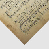 Elegant  blad Muzieknoten Love Song Tissuepapier (Detail)