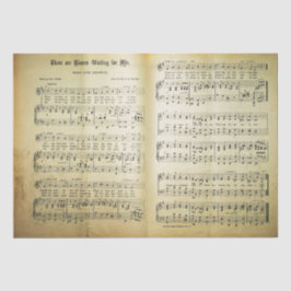 Elegant blad Muzieknoten Love Song Tissuepapier