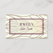 Elegant blad-ontwerp voor juwelen visitekaartje (Voorkant)