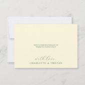 Elegant blad patroon plat dank u kaart (Achterkant)