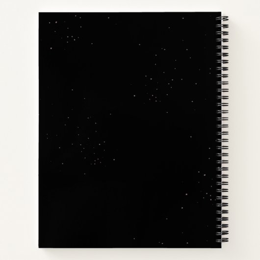 Elegant blad & vlinder tijdschrift - Lavendel & zw Notitieboek (Achterkant)