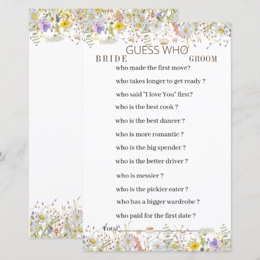 Elegant blad voor houtvrij wild (Voorkant / Achterkant)