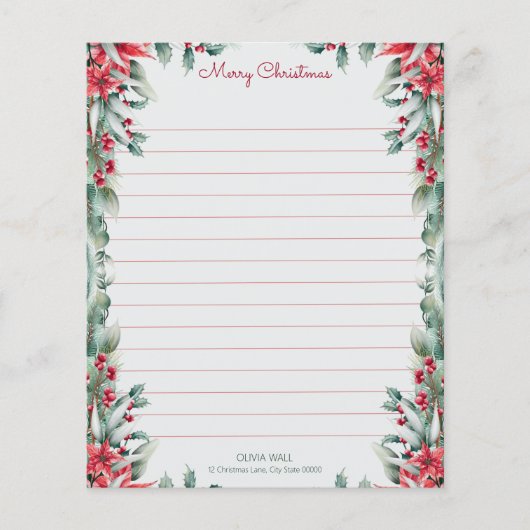  Elegant Bladgroen Kerstpapier (Voorkant)