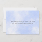 Elegant Bladgroen  Waterverf Blauw Dank Je Bedankkaart (Achterkant)