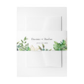 Elegant bladmotief uitnodigingen wikkel (Voorkant Voorbeeld)