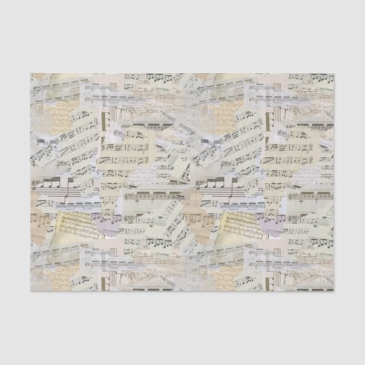 Elegant Bladmuziek Scrapbook Tissuepapier (Voorkant)