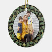 Elegant bladontwerp botanisch keramisch ornament (Links)