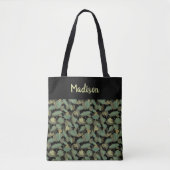 Elegant bladontwerp botanisch tote bag (Voorkant)