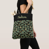 Elegant bladontwerp botanisch tote bag (Dichtbij)