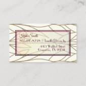 Elegant bladrijk ontwerp voor juwelierszaak of mak visitekaartje (Achterkant)