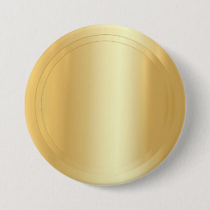 Elegant blanco Sjabloon Voeg Jouw tekst Gold Kijk  Ronde Button 7,6 Cm