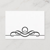 Elegant blanco tabelnummer plaatskaartje (Achterkant)