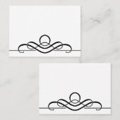 Elegant blanco tabelnummer plaatskaartje (Voorkant / Achterkant)