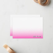 Elegant Blank All Occasion Custom Name Pink White Notitiekaartje (Voorkant / Achterkant in situ)