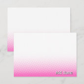 Elegant Blank All Occasion Custom Name Pink White Notitiekaartje (Voorkant / Achterkant)