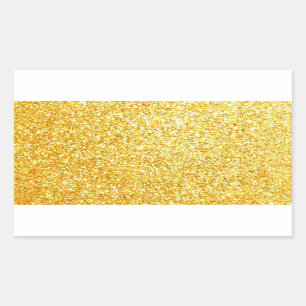 Elegant Blank Gold Glitter Sjabloon Trendy Glamour Rechthoekige Sticker