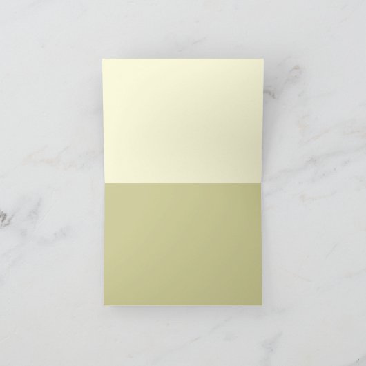 Elegant blank lichtgeel bedankkaart (Binnen)