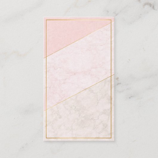 Elegant Blank Loyalty Card – Blush & Gold Design (Achterkant)