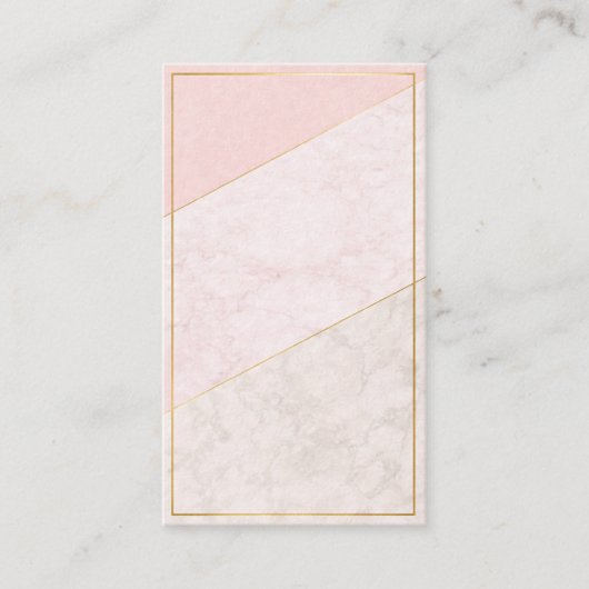 Elegant Blank Loyalty Card – Blush & Gold Design (Voorkant)