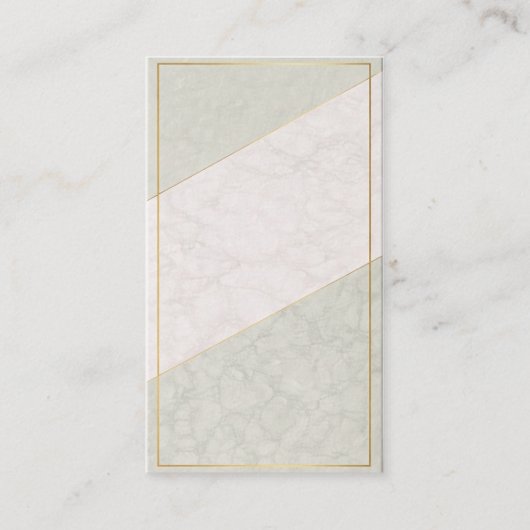 Elegant Blank Loyalty Card – Sage & Gold (Achterkant)