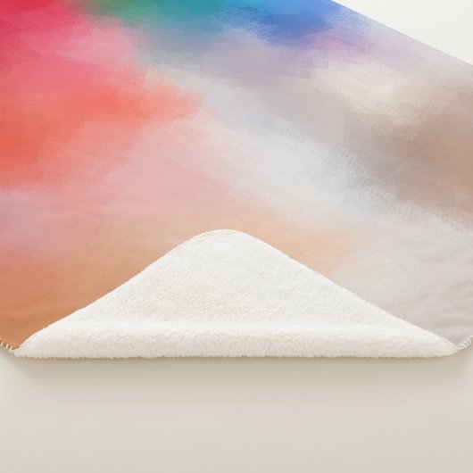 Elegant Blank Sjabloon Moderne, kleurrijke Abstrac Sherpa Deken (3/4)