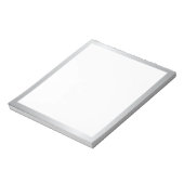 Elegant Blank Zilver Notitieblok (Linkerzijde)
