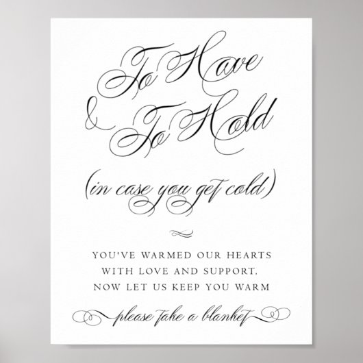 Elegant Blanket Black Calligrafie | Republiek Chin Poster (Voorkant)