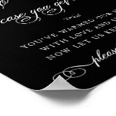 Elegant Blanket White Calligraphy | Republiek Chin Poster (Hoek)
