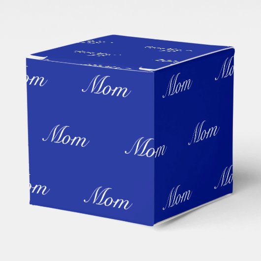 Elegant blauw aangepast script naam tekstmonogram bedankdoosjes (Voorkant Zijde)