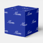 Elegant blauw aangepast script naam tekstmonogram bedankdoosjes (Achterkant)