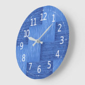 Elegant blauw Abstract geborsteld Stripes | Grote Klok (Hoek)