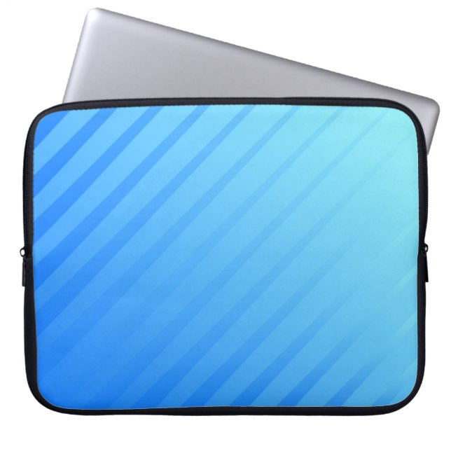 Elegant blauw Abstract laptophoes Laptop Sleeve (Voorkant)