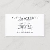 Elegant Blauw Abstract Marmeren Ontwerp Visitekaar Visitekaartje (Achterkant)